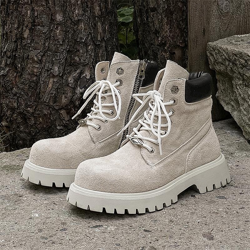 Ανδρικά χακί σουέτ μποτάκια εργασίας μέχρι τον αστράγαλο με στιβαρή σόλα και απαλή εσωτερική επένδυση, ελαφριά, casual μπότες εξωτερικού χώρου για φθινοπωρινή και χειμερινή χρήση. 2026 - $79.99 –P14
