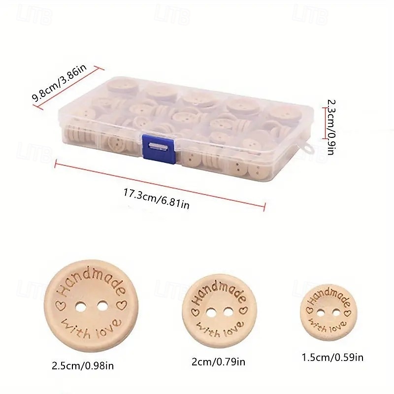 140 Stück Nähknöpfe aus Holz, gemischtes Knopfset in mehreren Größen mit 2-Loch-Design, dekorative und funktionale Knöpfe für Kleidung, Kunsthandwerk und DIY-Projekte 2025 - $13.49 –P4