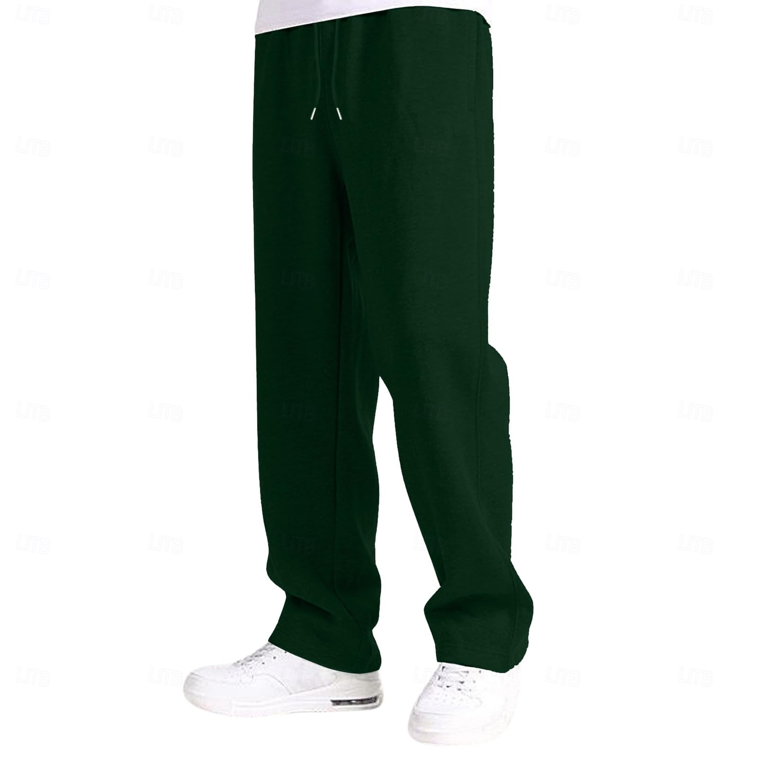 Herren Jogginghose Jogginghose mit weitem Bein Hose Jogginghose mit offenem Saum Kordelzug Elastischer Bund Einfach Atmungsaktiv Volle Länge Lässig Täglich Sport im Freien Mode Basic Schwarz Rote 2026 - $18.99 –P8