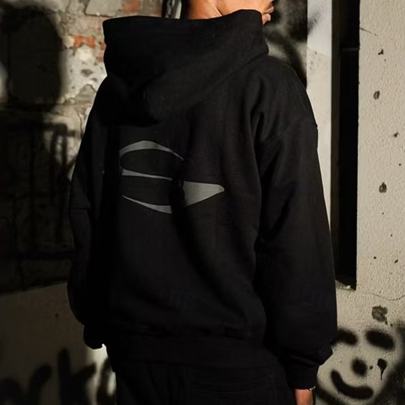 Per uomo Felpa con cappuccio Felpa con cappuccio a zip intera Nero Con Cappuccio Grafico Con zip Tasca Sport & Outdoor Quotidiano Ferie Poliestere Streetwear Essenziale Casual Primavera Autunno del 2026 a $37.99 –P4
