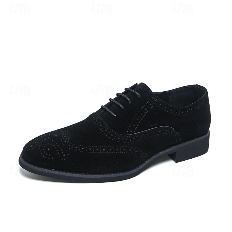 Pantofi de mireasă brogue maro închis pentru bărbați, din piele ecologică – pantofi de mireasă clasici și sofisticați pentru miri 2026 - $54.99 –P3