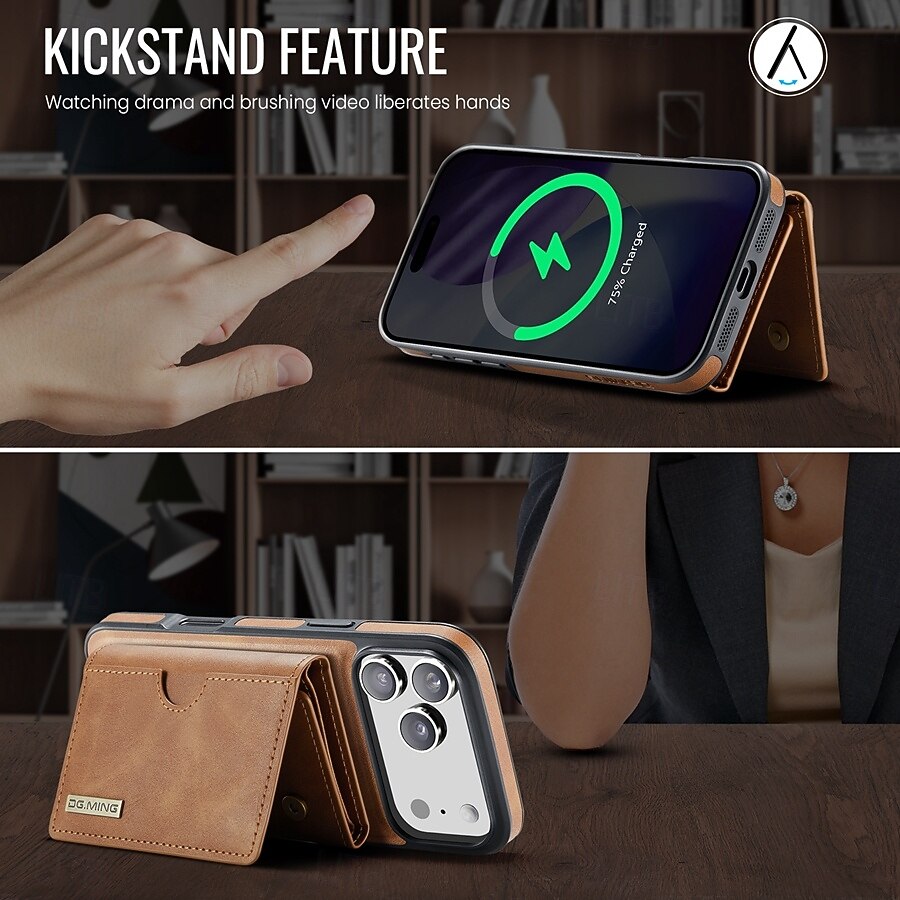 телефон Кейс для Назначение iPhone 17 Pro Max i16 15 14 Pro Max Plus 13 Pro Max Кейс на заднюю панель Защита от удара Ретро ТПУ ПК Кожа PU 2025 - $19.99 –P8