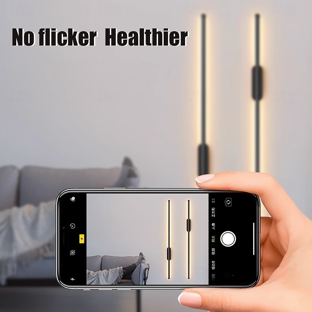 Long Wall Lamp 23.6 in -47.2in  Black and Gold Indoor Metal Wall Lamp Living Room Background Bedroom Bedside Lamp AC2200V AC110V 2026 - $64.99 –P6