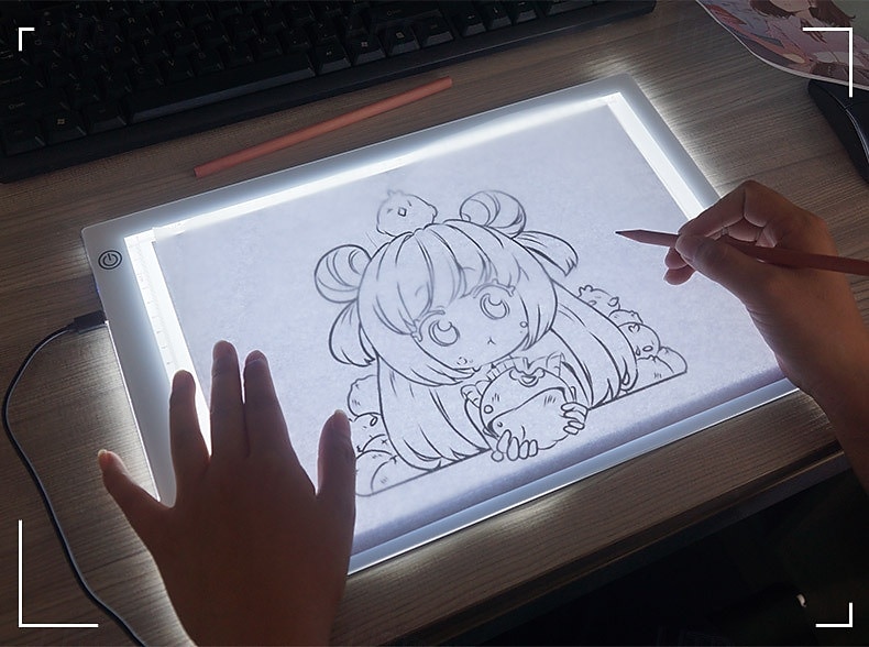 Cutie luminoasă portabilă A4 ultra-subțire cu LED-uri, cu luminozitate reglabilă, pad de trasare artistică cu LED-uri pentru desen, schițe, animații, șablon și pictură cu diamant 5D 2026 - $19.99 –P2