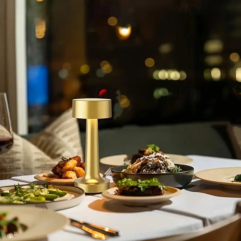 Nowoczesna, minimalistyczna metalowa lampa stołowa do biura, z funkcją oświetlenia, sterowana dotykowo, z możliwością ładowania, z 3-stopniową regulacją jasności, do biura, sypialni, gabinetu, na 2026 - $13.49 –P8