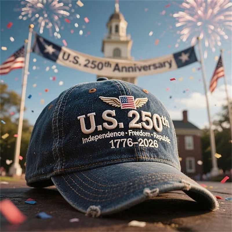 Homens Boné de beisebol Chapéu de sol Chapéu de caminhoneiro Vermelho Azul Poliéster Bordado Moda Casual Férias Diário Letra American US Flag Ajustável Filtro Solar Respirável de 2026 por $14.99 –P1