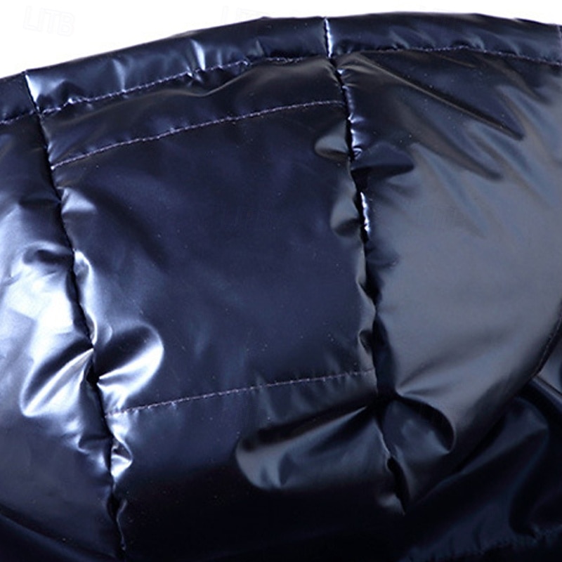 Homme Manteau d'Hiver Doudoune Veste Matelassée Avec Poches Polyester Vacances Tenue quotidienne Date Régulier Mode Occasionnel Confortable Chaleur Thermique Hiver Couleur Unie / Unie Argent Noir de 2026 ? $47.99 –P6