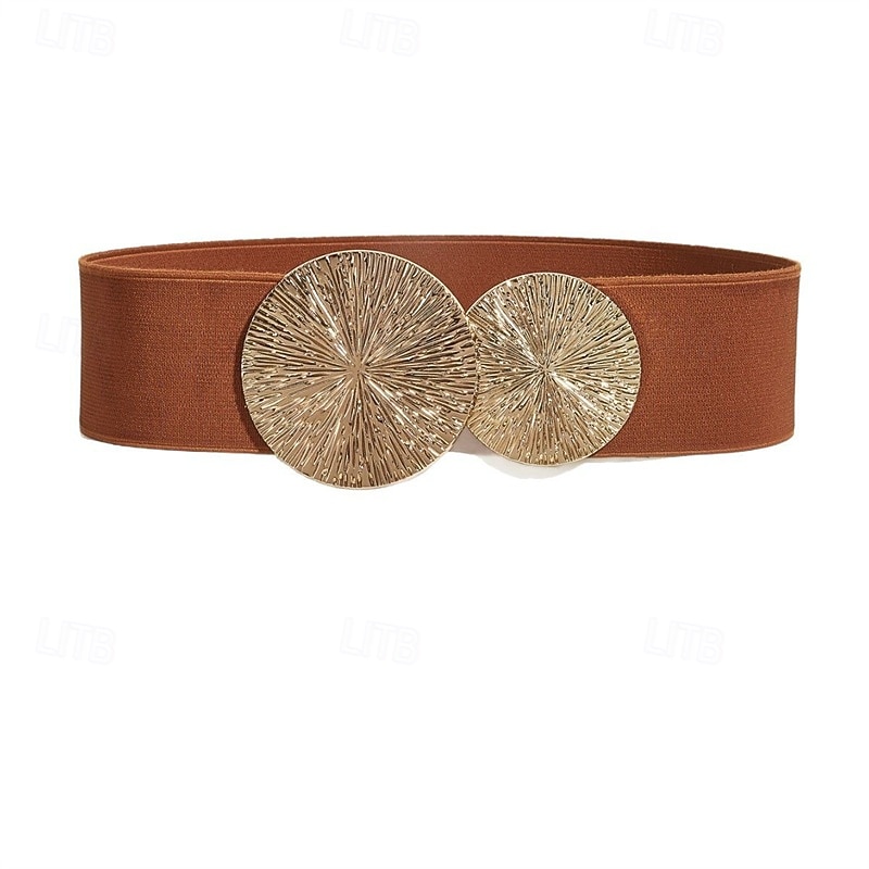 Damen Gürtel Polyester Schwarz Rote Kamel Beige Taillengürtel Straße Wochenende Einfarbig 2026 - $17.49 –P6