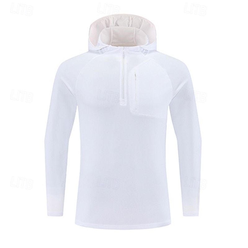 Herr Solid färg T-shirt för jogging Gymtröja Sport topp Höst vinter Huva Långärmad Fritids- Mjuk Andningsfunktion Gym Camping Löpning Träna Yoga Svart Vit Röd Sportkläder Sportkläder 2026 - $32.99 –P3