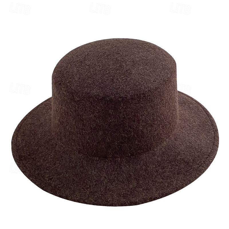 hattar Ull Solhatt Bröllop Helgdag Tebjudning Hästrace cocktail Elegant Vintage Solskydd Med Len Hårbonad Huvudbonader 2026 - $34.99 –P2