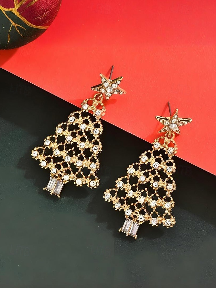 Femmes Boucles d'oreilles clous Boucle d'Oreille Créoles Coloré Blanche Alliage Noël Élégant Soirée / Soir Sapin de Noël de 2026 ? $9.99 –P4