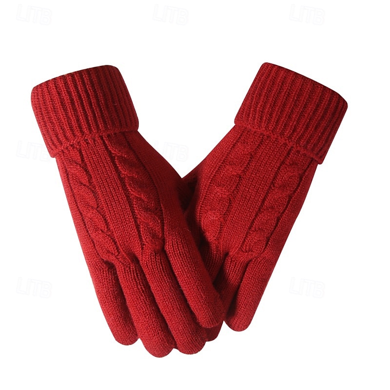 Per donna 1 Paio Interi / Invernali / Guanti lavorati a maglia Streetwear / All'aperto Guanti - Semplice Dita intere / Stampato del 2026 a $19.49 –P4