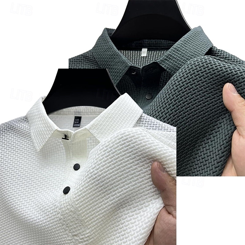2PCS Men's Polo Shirts Golf Shirt Casual Holiday Classic Short Sleeve Fashion Basic Plain 2 Piece Multi-pack Summer All Seasons Regular Fit 2025 - $36.99 –P6