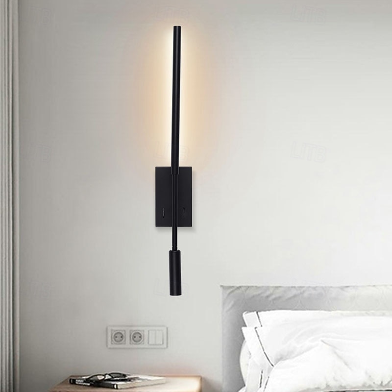 Applique murale, luminaires muraux, bande linéaire minimaliste, applique murale LED linéaire réglable avec interrupteur, lampe de lecture focalisée pour salon, chambre à coucher, spots de chevet de 2026 ? $142.99 –P1
