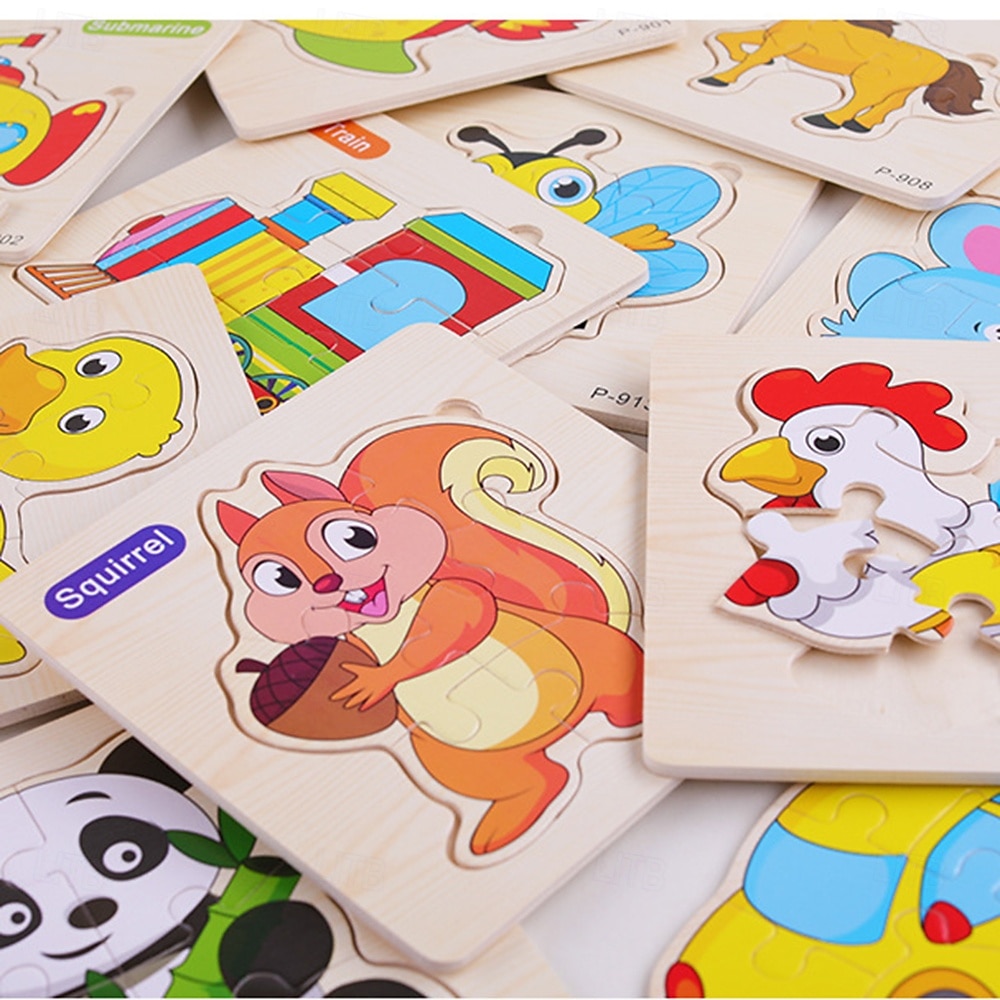 16pc Toddler Learning Puzzles - Set of 16 Wooden Peg Board Puzzles for Ages 1 2 3 - Develops Hand-Eye Coordination & Cognitive Skills Christmas Gift 2025 - $38.99 –P3