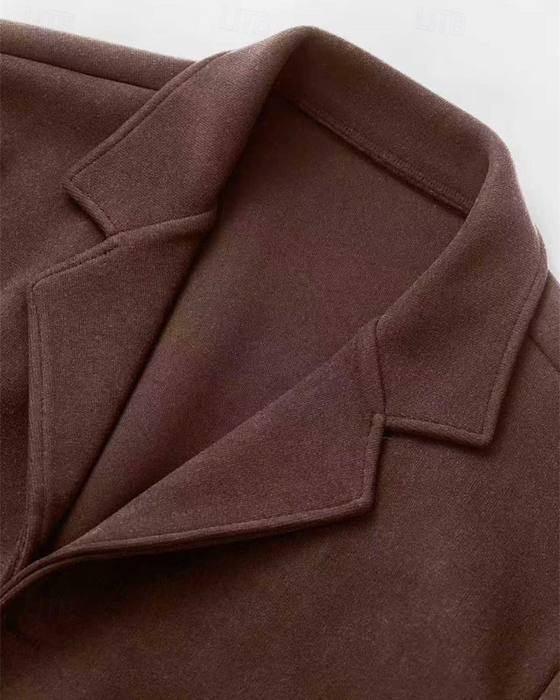 Herre Ytterfrakk Trenchcoat Lang trenchcoat Feriereise Daglig Høst Vinter Polyester Vindtett Yttertøy Klær Mote Klassisk عادي Lomme Knaphul Enkeltkneppet 2026 - $36.99 –P4