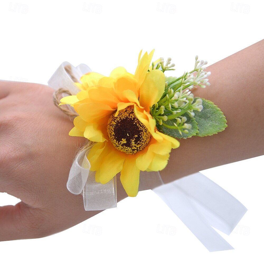 Bröllop handled blommor Handleds Corsage Bröllop / Fest / Bröllopsfest Tyg Blomstil 2026 - $16.49 –P1