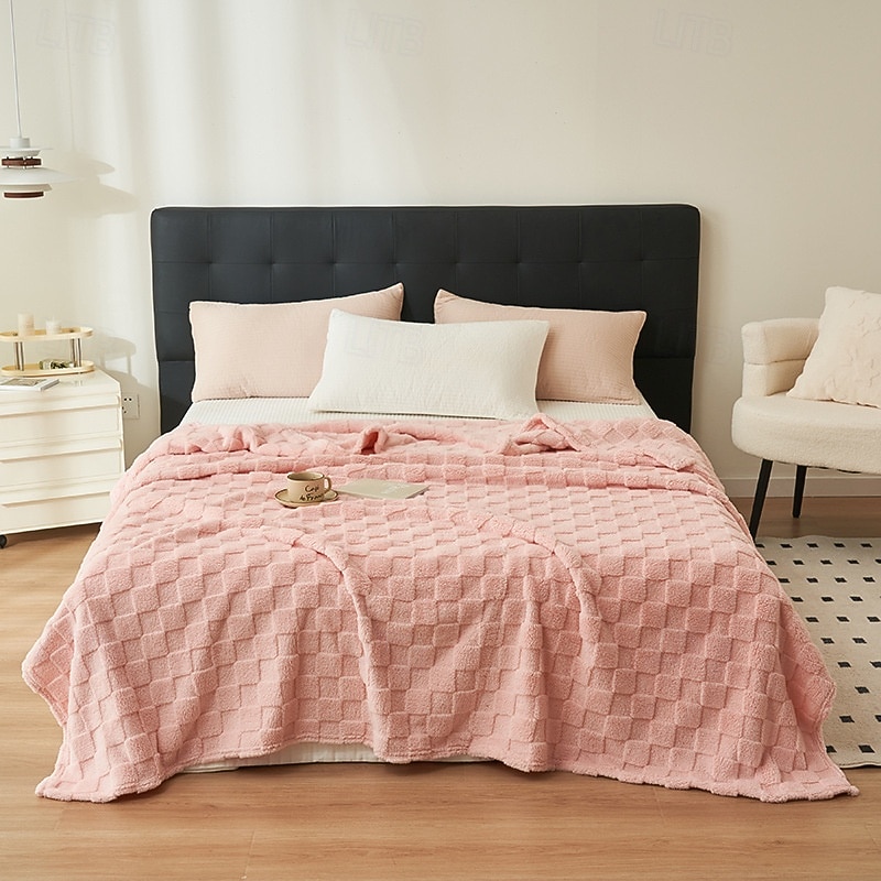 одеяло для кондиционера, легкое вафельное покрывало из флиса для дивана, кровати, сна в офисе или использования летом, уютное одеяло для небольшого ворса или покрывало на плечо 2026 - $28.99 –P12