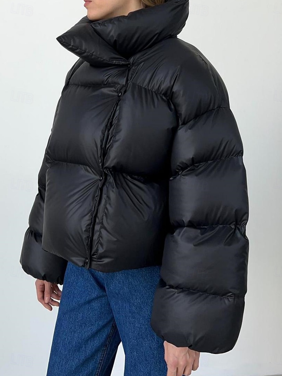 Naisten Anorakki Mukava Hengittävä Tasku Napit Vapaa-aika Tavallinen Loma Katu Kausaliteetti Arki-asut Vetoketju Normaali Hupullinen Normaali Pitkähihainen Päällysvaatteet Musta Armeijan vihre 2026 - $121.99 –P17