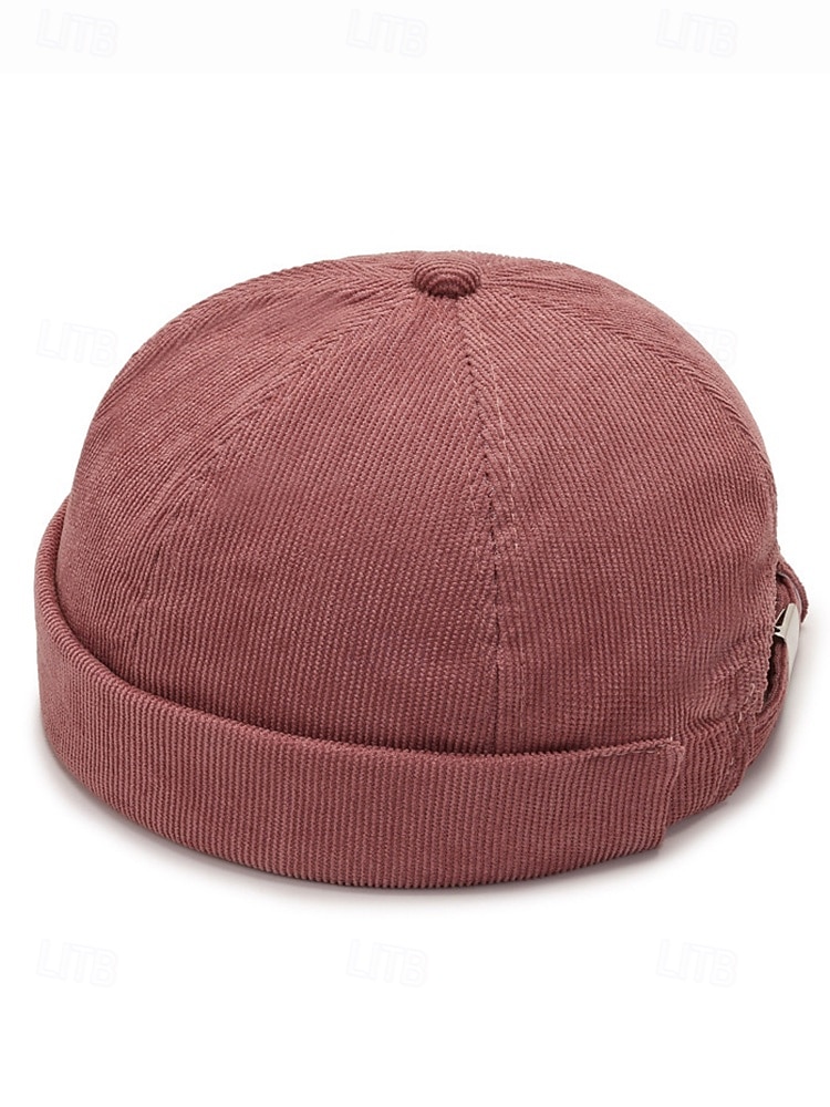 мужская вельветовая шапка-бини с регулируемым ремешком, ретро-матросская шапка в нескольких цветах, теплая зимняя шапка для рождественских нарядов, уличной одежды и повседневной носки 2026 - $11.99 –P4