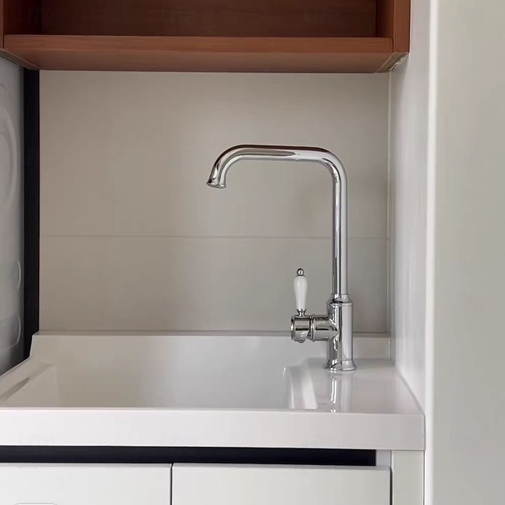 2026年 水栓 - シングルハンドルつの穴 電気メッキ プルアウト / プルダウン センターセット レトリ／ヴィンテージ Kitchen Taps  コレクション – $153.99 –P6
