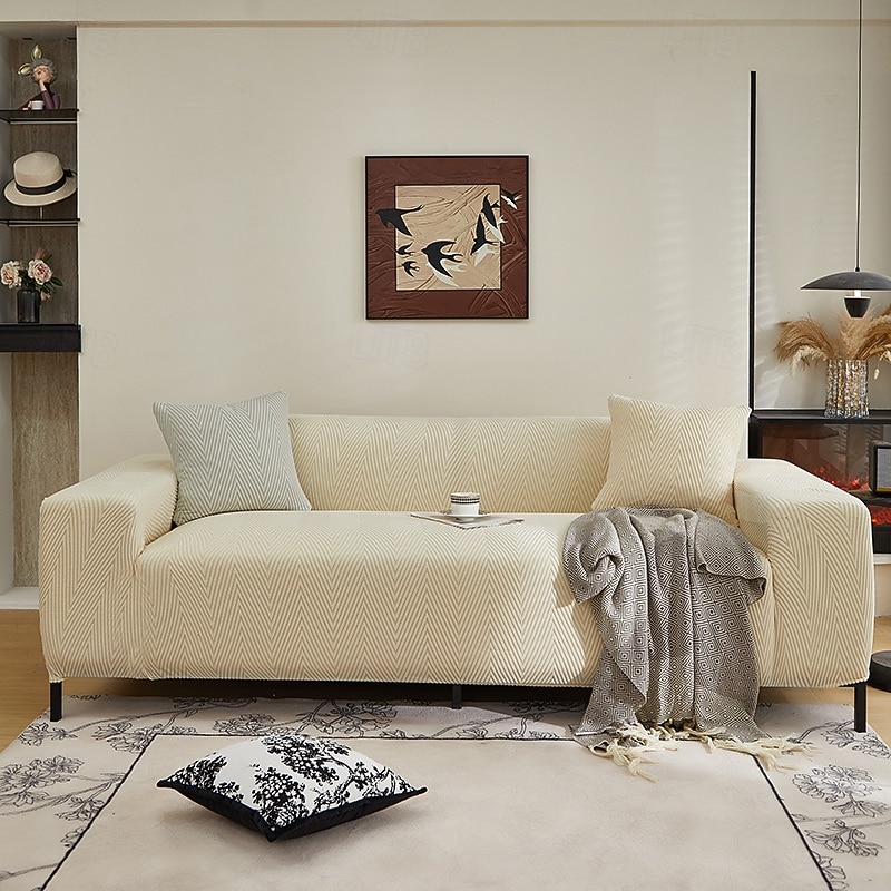 rugalmas jacquard szövet kanapéhuzat, stretch kanapéhuzat, szekcionált L alakú kanapéhuzat, sarokhuzat nappaliba, 1/2/3/4 üléses 2026 - $43.99 –P7