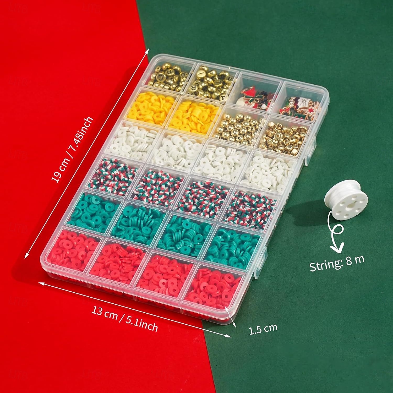 Christmas Beads for Jewelry Making Charms Clay Beads for Bracelet Necklace Making DIY Crafts Holiday Polymer Letter Bead Kit Handmade Jewelry Bracelet Craft Accessories Gift 2026 - $17.49 –P3