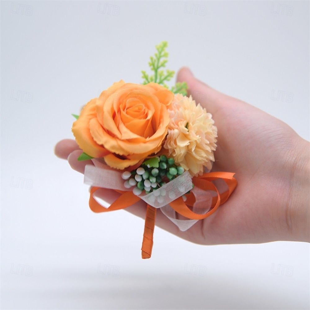 Fiori da polso da sposa Fiore all'occhiello Matrimonio / Evento / Festa Tessuti Floreale del 2026 a $17.49 –P7