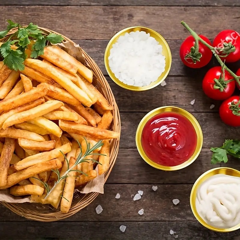 Set di 16 piatti rotondi in acciaio inox per salse, piatti dorati per salse, cucchiai dorati del 2025 a $29.99 –P4