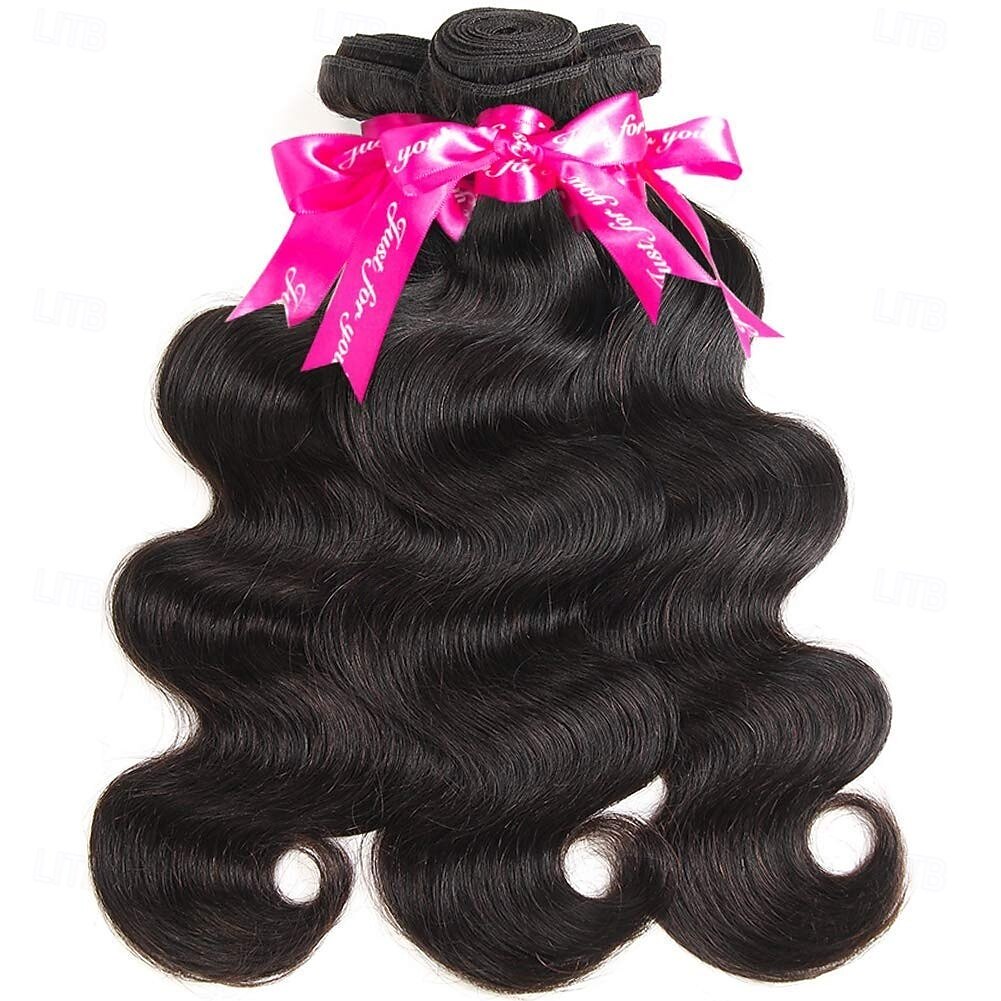 12a pacotes de cabelo humano 8-28 polegadas onda corporal 100% cabelo virgem brasileiro não processado 4 pacotes extensões de cabelo humano trama rápida preto natural de 2026 por $107.99 –P2