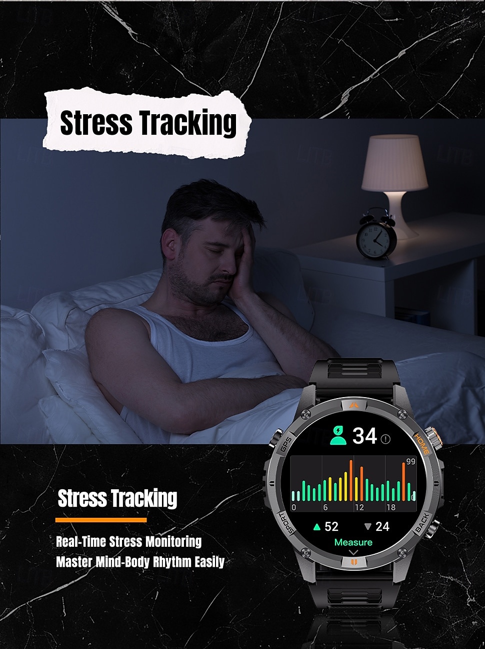 ساعة ذكية 2025 بنظام تحديد المواقع العالمي (GPS) بشاشة 1.46 بوصة مزودة ببوصلة ومصباح يدوي وبلوتوث ومكالمات وبطارية 580 مللي أمبير في الساعة ومقاومة للماء وتتبع اللياقة البدنية وساعة رياضية ذكية 2025 - $51.99 –P13