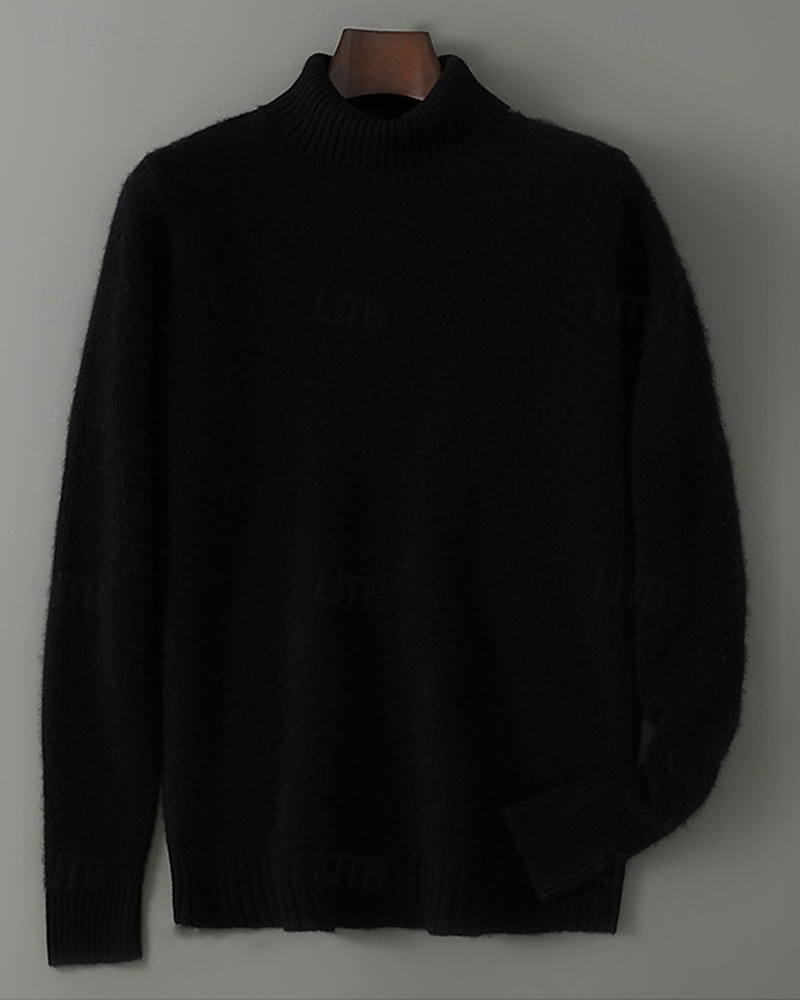 Hochwertiger Herren-Rollkragenpullover aus reiner Wolle und Kaschmir, klassischer Strickpullover, weich, warm und atmungsaktiv 2026 - $174.99 –P9
