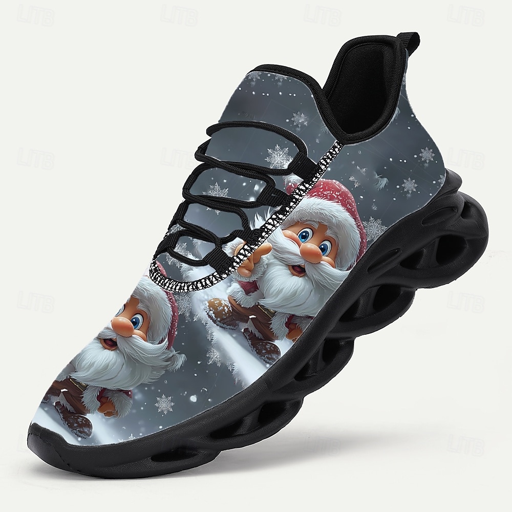 Tênis masculino com estampa de elfo de Natal – design divertido com espírito festivo, ideal para uso casual e festas de fim de ano de 2026 por $34.99 –P2