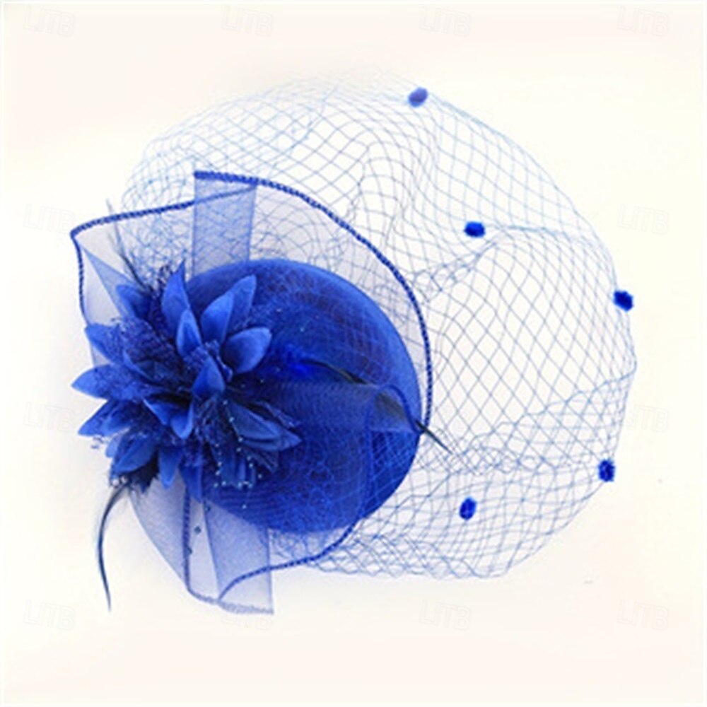 Fascinators Tejido Sombrero de fieltro Boda Fiesta de Té Carrera de caballos cóctel Elegante Vintage Estilo lindo Con Pluma Flor Celada Sombreros 2026 - $17.49 –P5