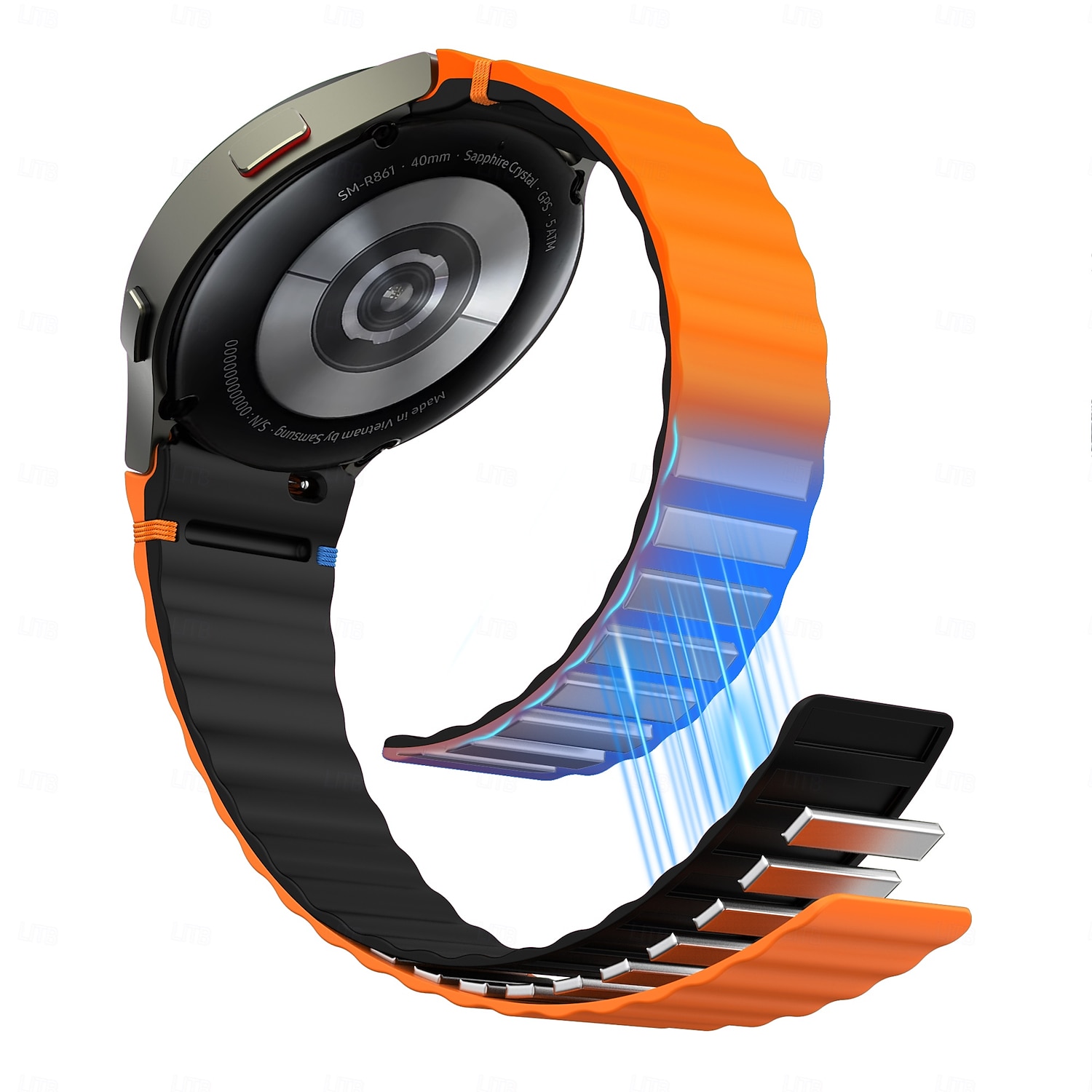 Uita-Band pentru Samsung Galaxy Watch 7/6/5/4 40/44mm, Watch 6 Classic 43/47mm, Watch 4 Classic 42/46mm Silicon Înlocuire Curea Ajustabil Trail Loop Brăţară 2026 - $14.99 –P4