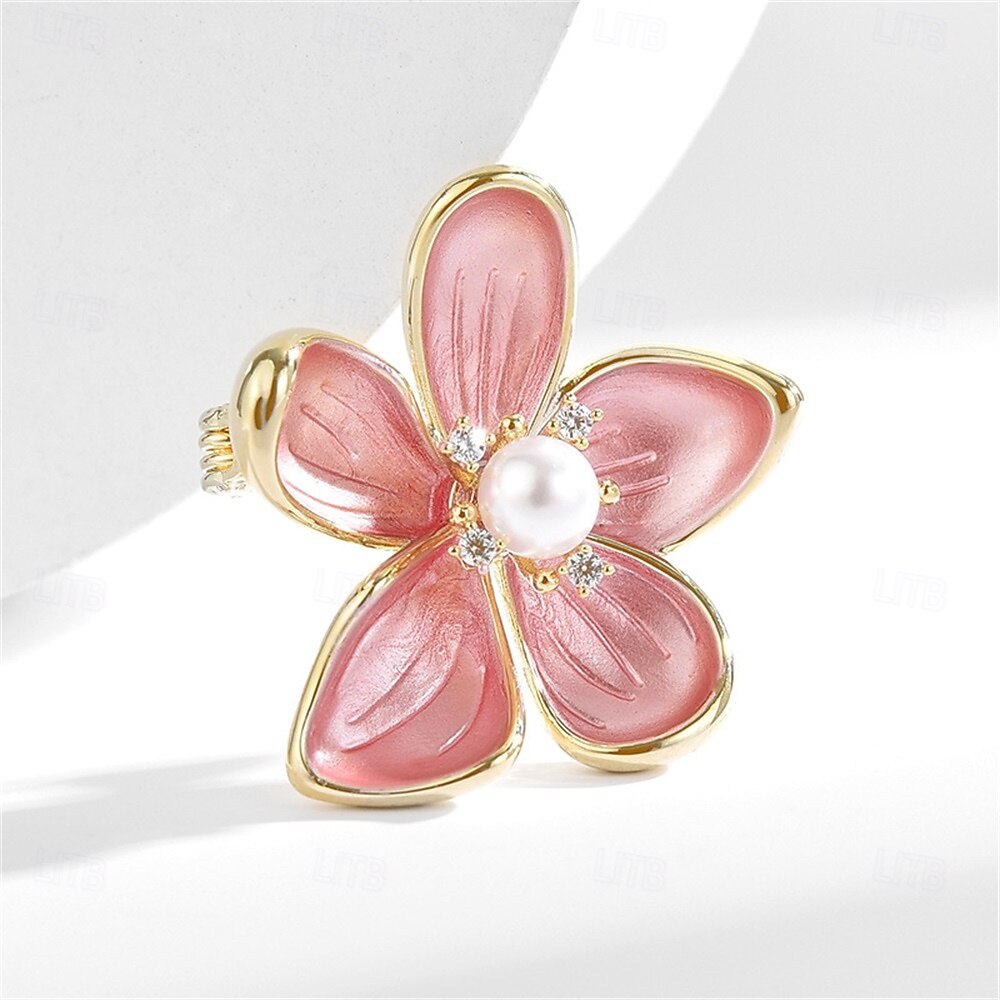 Broches Retro Flor Moda Estilo bonito Simples Broche Jóias Rosa Claro Para Casamento Festa Presente Noivado Baile de Formatura Festival de 2026 por $16.49 –P5