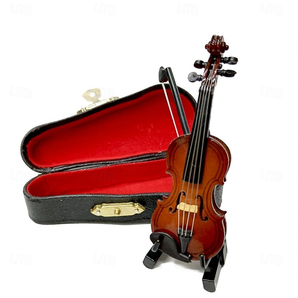 Estatueta de violino minúscula tocável, ornamento de modelo de violino em miniatura feito à mão, mini instrumento musical, presente de Natal para professores de escola de música, formatura, escritório de 2026 por $21.99 –P8