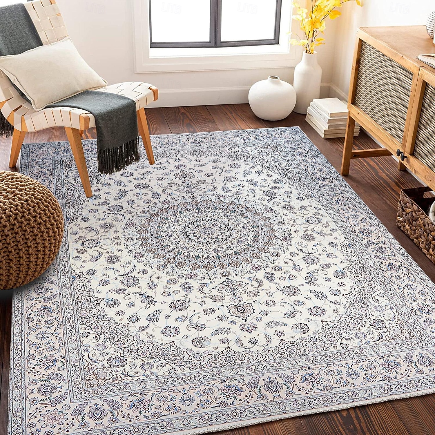 Alfombras de área marroquíes para sala de estar y dormitorio alfombra de lujo vintage gran alfombra de área al lado del sofá y de la mesa de café suave antideslizante y lavable a máquina decoración 2026 - $17.99 –P4