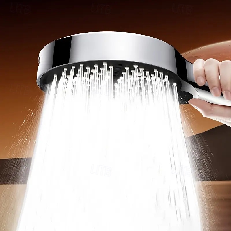 Stor panel 7 lägen handhållet duschmunstycke högtryck vattenbesparande spraymunstycken stort flöde massage badrumsduschmunstycke för hemmabruk badrumsduschtillbehör 2026 - $16.99 –P10