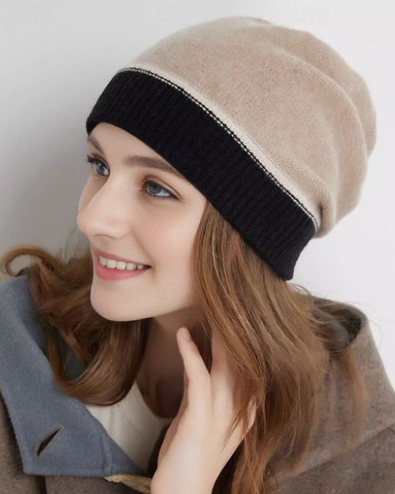 Per donna Cappello a cuffia Caldo cappello invernale Quotidiano Ferie Patchwork A maglia Semplice Casual Caldo Confortevole 1 Pezzo del 2026 a $21.99 –P4