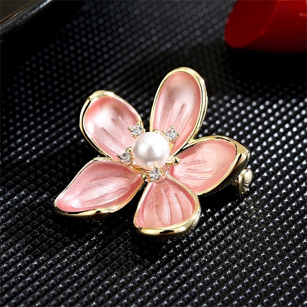 Broches Retro Flor Moda Estilo bonito Simples Broche Jóias Rosa Claro Para Casamento Festa Presente Noivado Baile de Formatura Festival de 2026 por $16.49 –P4