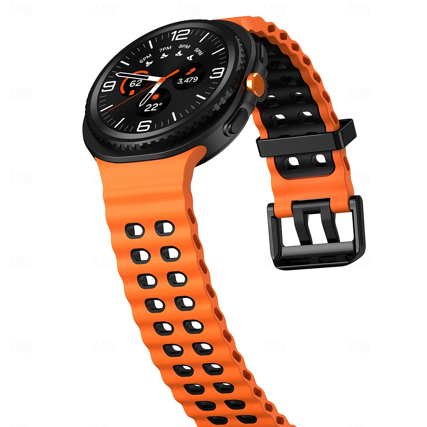 Pulseiras de Relógio para Samsung Galaxy Relógio 8 40/44mm Relógio 8 Classic 46mm Silicone Substituição Alça Impermeável Ajustável Mulheres Homens Pulseira Esportiva Fecho Moderno Banda do Oceano de 2026 por $11.99 –P4