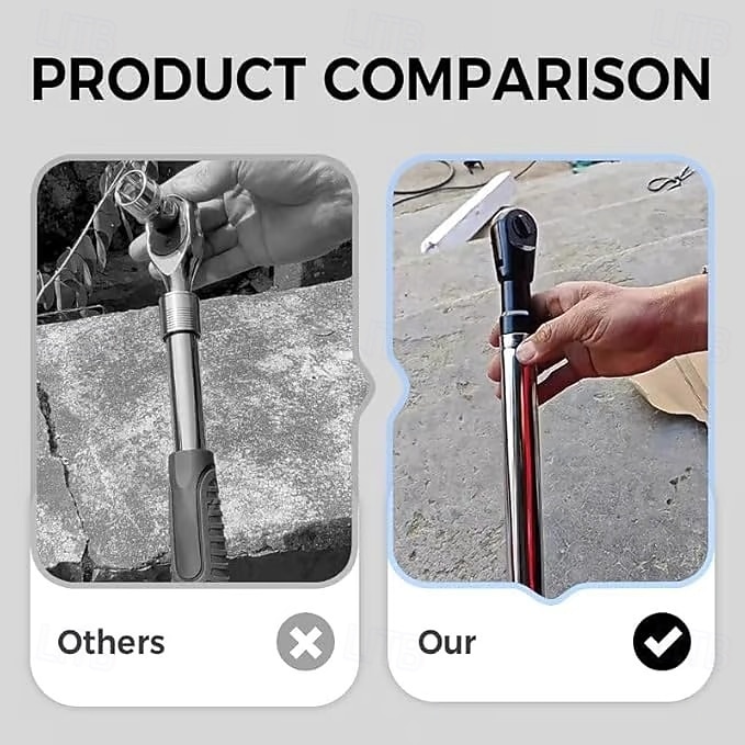 6 az 1-ben eltolt hosszabbítókulcs, elektromos racsnis kulcs levehető adapterrel, kompatibilis 1/2", 1/4" és 3/8" dugókulcsokkal, akkus ütvecsavarozó hosszabbító rúd autószerelő szerszámokhoz 2026 - $84.99 –P11