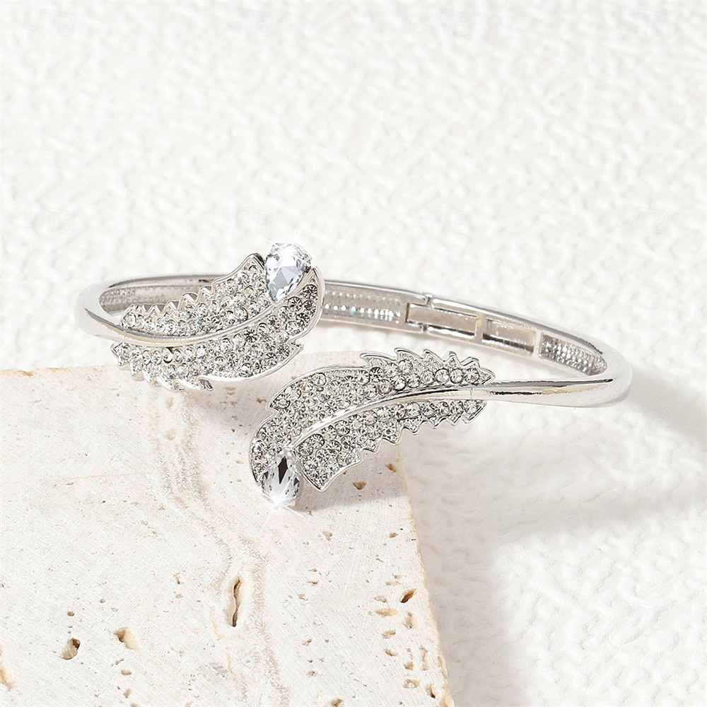 Zirconio No coincidente Forma de Hoja Personalizado De moda Cromo Pulsera pulsera Plata / Dorado / Dorado 2 Para Boda Fiesta Pedida Fiesta de baile 2026 - CAD $14.59 –P4