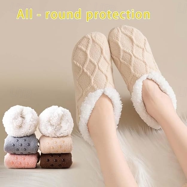 dikke pantoffels voor dames, vloersokken, antislip en warme voetsokken, dikke warme damesschoenen en sokken voor thuis 2026 - $12.99 –P8