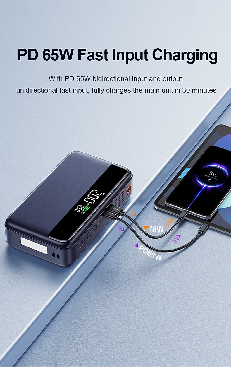 N33 Multi-function Spark Starter With Integrated Air-charging Pump for Automobile Emergency Starting Power Supply 2025 - $112.99 –P5