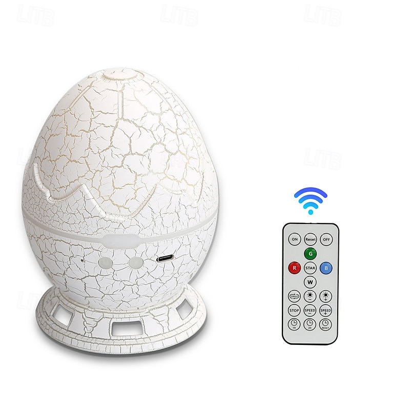Proyector Aurora Huevo de Dinosaurio luz LED nocturna de galaxia control remoto Bluetooth temporizador para decoración de dormitorio y sala de estar regalo de San Valentín 2026 - $33.99 –P3