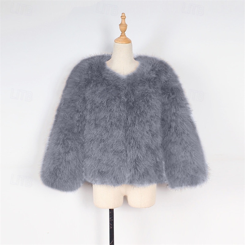 Kinder Mädchen Kunstpelzmantel Einfarbig Mode Schule Mantel Oberbekleidung Ab 4 Jahren Herbst Schwarz Weiß Kamel 2025 - $31.99 –P3