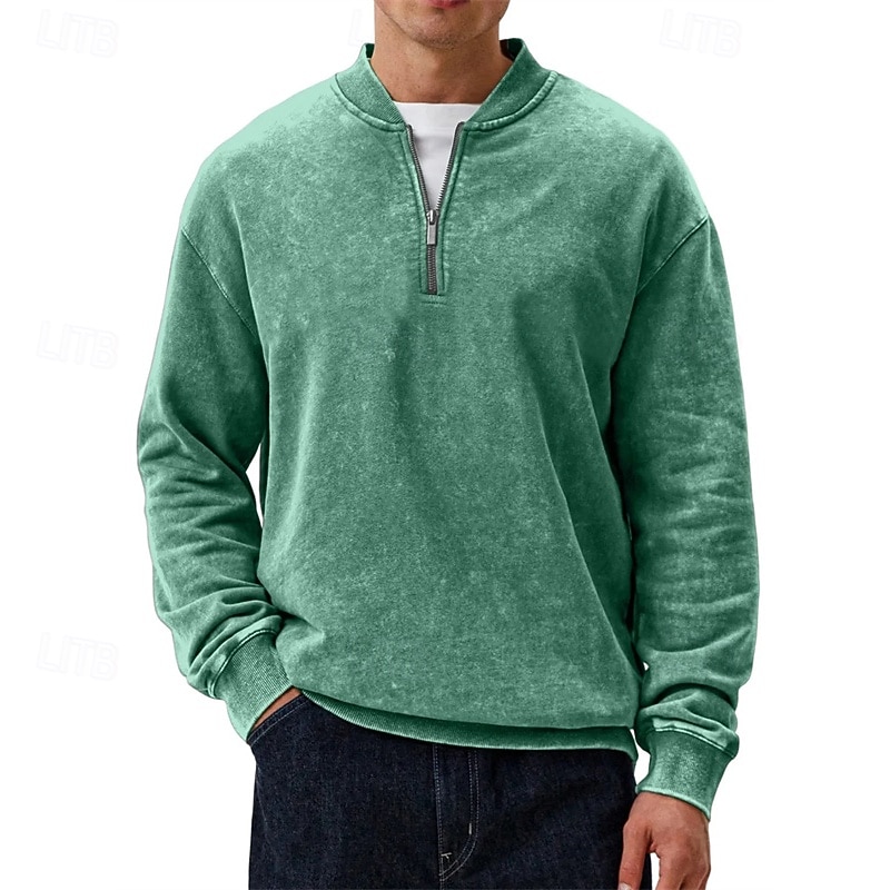 Per uomo Maglia Felpa con zip corta Nero Rosso Blu marino Verde scuro Viola Mezza zip Semplice Zip a un quarto Sport & Outdoor Quotidiano Ferie Poliestere Streetwear Essenziale Casual Primavera del 2026 a $22.99 –P10