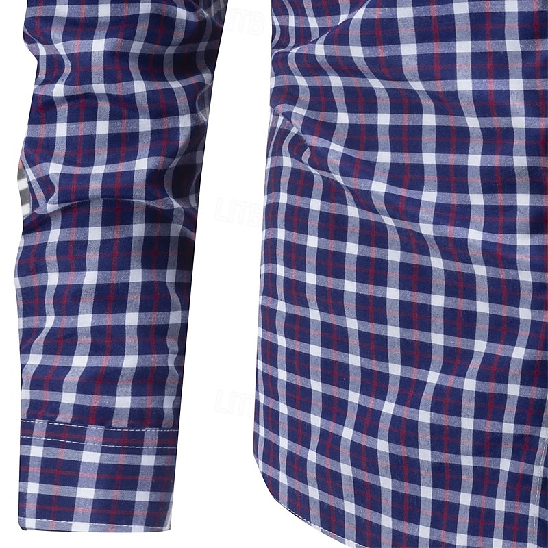 Bărbați Cămașă Cămașă de Costum Camașă cu nasturi Plisat Nuntă Zilnic Bleumarin Albastru piscină Gri Deschis Manșon Lung Răsfrânt Primăvară Toamnă Îmbrăcăminte Buzunar frontal 2025 - $28.99 –P5